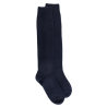 Lange Socken aus Wolle und Kaschmir für Damen einfarbig - Navy Blau