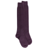 Lange Socken aus Wolle und Kaschmir für Damen einfarbig - Brombeerviolett