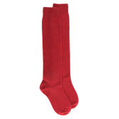 Lange Socken aus Wolle und Kaschmir für Damen einfarbig - Rot | Doré Doré
