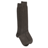 Lange Socken aus Wolle und Kaschmir für Damen einfarbig - Grün | Doré Doré