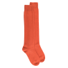Lange Socken aus Wolle und Kaschmir für Damen einfarbig - Orange