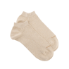 Söckchen aus ägyptischer Baumwolle und glänzendem Lurexeffekt  - Beige