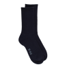 Herrensocken aus gerippter Baumwolle mit Frotteesohle - Blau