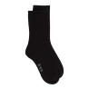 Herrensocken aus gerippter Baumwolle mit Frotteesohle - Schwarz