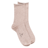 Rollbündchen Söckchen für Damen - Beige