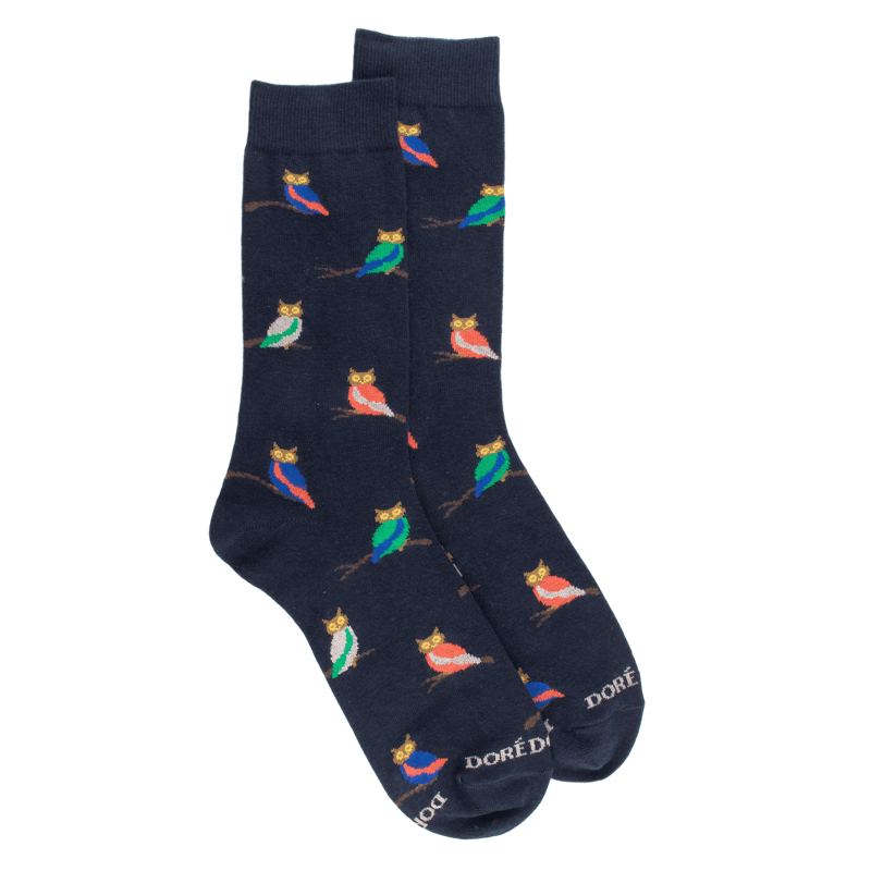 Herren Fantaisiesocken mit keinen bunten Eulen