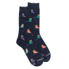 Herren Fantaisiesocken mit keinen bunten Eulen