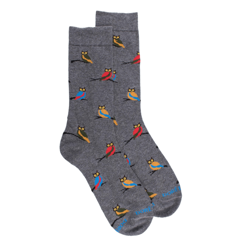 Herren Fantaisiesocken mit keinen bunten Eulen