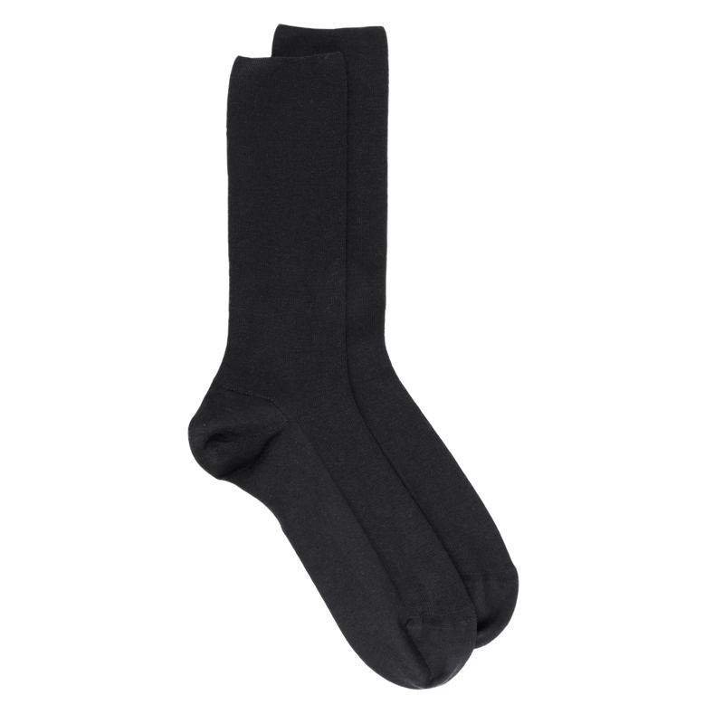 Schwarze Dore Dore-Wollsocken, speziell für empfindliche Beine