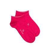 Damen Sneaker-Socken aus ägyptischer Baumwolle - Kirschrot | Doré Doré